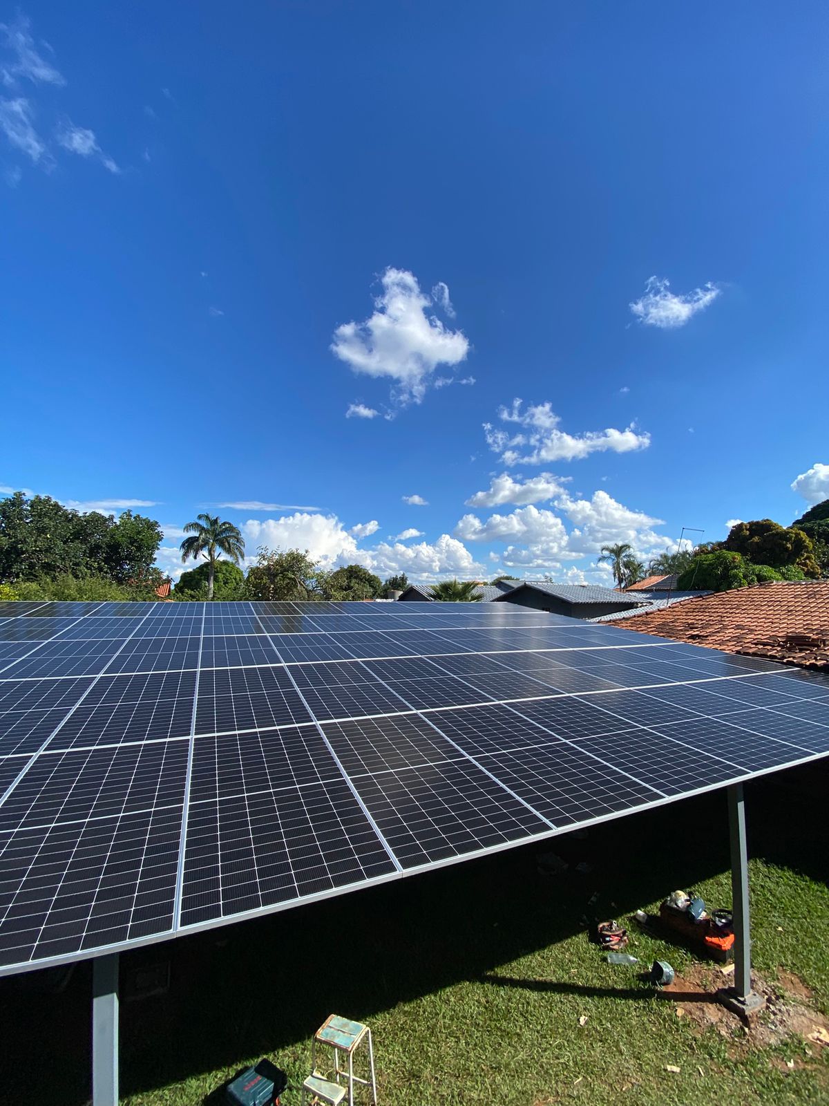 Projeto solar em casa de campo